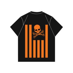 OVERSIZE TEE MNTR ORANGE SKULL